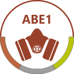 Filtro Combinado A1B1E1 - Gases e Vapores orgânicos, com ponto de ebulição > 65°C + Gases e Vapores Inorgânicos + Gases Ácidos