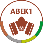 Filtro Combinado A1B1E1K1 - Gases e Vapores orgânicos, com ponto de ebulição > 65°C + Gases e Vapores Inorgânicos + Gases Ácidos + Amoníaco