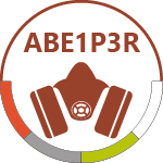 Filtro Combinado A1B1E1K1 P3 R - Gases e Vapores orgânicos, com ponto de ebulição > 65°C + Gases e Vapores Inorgânicos + Gases Ácidos + Amoníaco, Protecção contra partículas radioactivas assim como substâncias biológicas no ar e enzimas.
