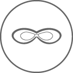 Possível usar com óculos corretivos.