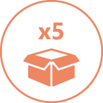 Vendido em Caixa/Bolsa de 5 unidades