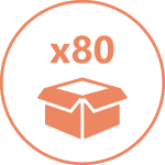 Vendido em Caixa/Bolsa de 80 unidades